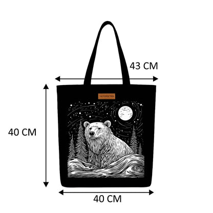 White Bear Wide Tote Bags
