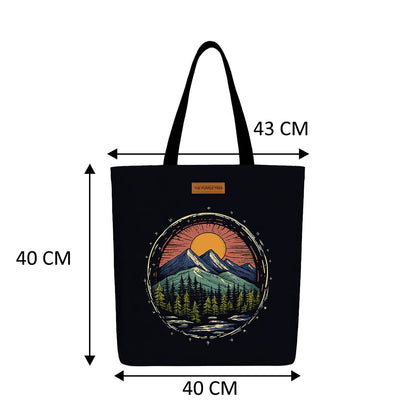 Rising Sun Wide Tote Bags