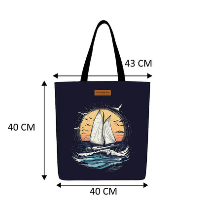 Ocean Wanderer Wide Tote Bags
