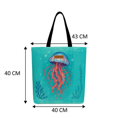 Wild Jellyfish Wide Tote Bags