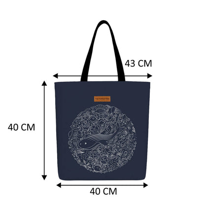 Marine Universe Wide Tote Bags