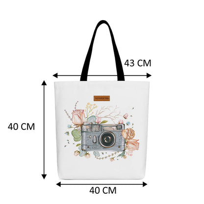 Vintage Cam Wide Tote Bags