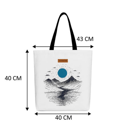 Blue Sun Wide Tote Bags