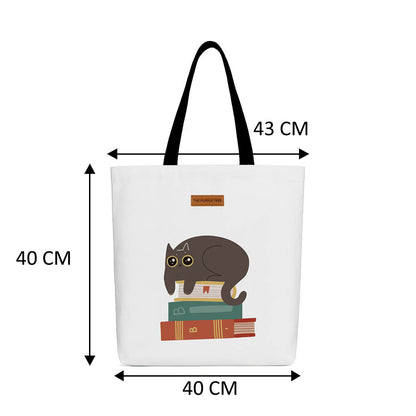 Cute Cat Wide Tote Bags